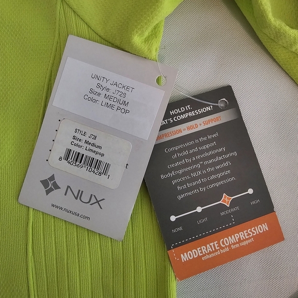 NWT Nux Sleek Unity Compression Jacket Lime Pop Size Medium - Picture 11 of 12